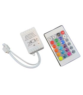 Контроллер RGB 12V инфракрасный 24 кнопки модуль 3528 5050 пульт ДУ IR44 (17652)