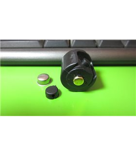 Кнопка для фонаря задний контакт 22мм с насадкой черная (12662) Кнопка для фонаря задний контакт 22мм с насадкой черная (12662)