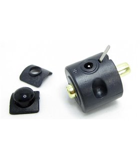 Кнопка для фонаря 24мм задний контакт с насадкой красная (12659) Кнопка для фонаря 24мм задний контакт с насадкой красная (12659)