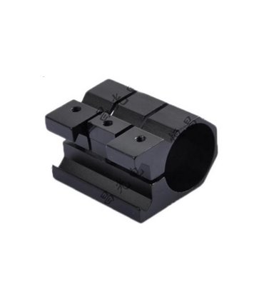 Зажим для фонарика прицела алюминий 25мм на планку 20мм (18904)