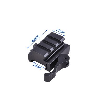 Зажим для кронштейна 20мм KC07 алюминий для фонаря или прицела (18910)