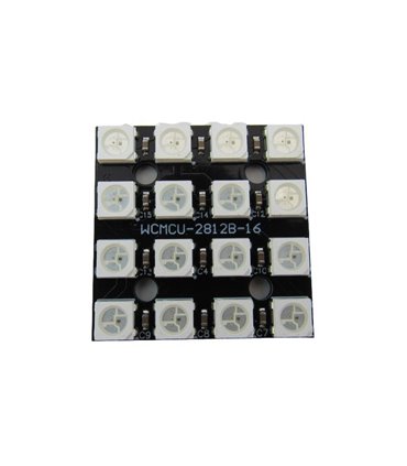 Светодиодный модуль RGB WS2812 5050 квадрат 16 диодов (17661)