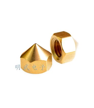 Медная насадка для 3D принтера 0.4мм резьба M10*1 (17977)