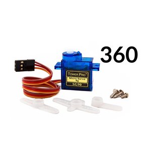 Сервопривод сервомашинка серва Tower Pro SG90 360 градусов Arduino (15515)