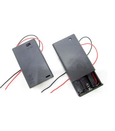 Холдер бокс для аккумуляторов батареек 3*AAA 3*10440 с крышкой (15453)