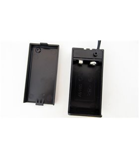 Батарейный бокс с крышкой и проводом для кроны 9V 5.5*2.1мм (18622)