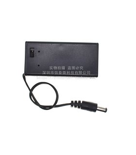 Батарейный бокс с крышкой и проводом для кроны 9V 5.5*2.1мм (18622)