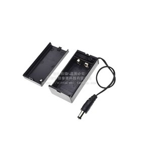 Батарейный бокс с крышкой и проводом для кроны 9V 5.5*2.1мм (18622)