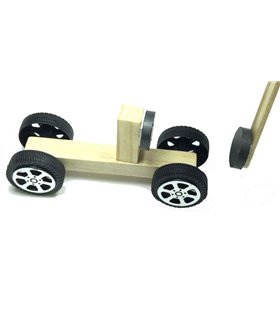 STEM-конструктор механическая движущейся тележка, приводимая в движение силой притяжения или отталкиванием магнитов (16467)