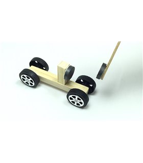 STEM-конструктор механическая движущейся тележка, приводимая в движение силой притяжения или отталкиванием магнитов (16467)