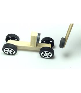 STEM-конструктор механическая движущейся тележка, приводимая в движение силой притяжения или отталкиванием магнитов (16467)