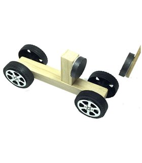 STEM-конструктор механическая движущейся тележка, приводимая в движение силой притяжения или отталкиванием магнитов (16467)