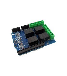 Модуль реле 4-канальный 5V плата расширения HIR-4102-L-5V для Arduino (17555)