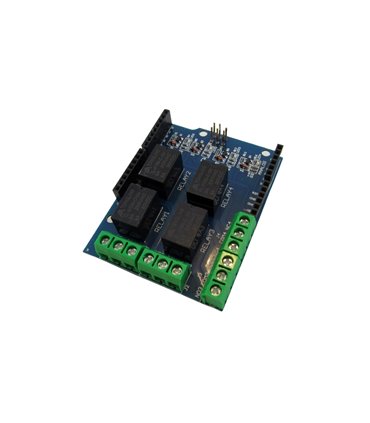 Модуль реле 4-канальный 5V плата расширения HIR-4102-L-5V для Arduino (17555)