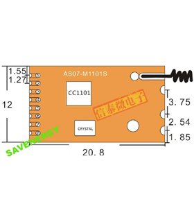 Радиомодуль as07-m1101s 433mhz (10551)