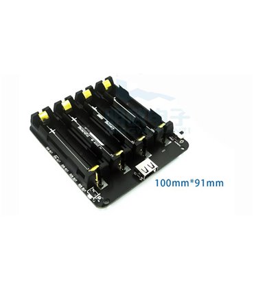 Держатель для четырех аккумуляторов 18650 v3 для Raspberry Pi 3 5V (17938)