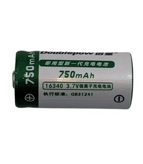 Аккумулятор LiIon Doublepow 16340 750mAh (20029)