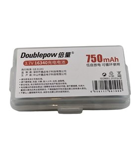 Аккумулятор LiIon Doublepow 16340 750mAh (20029)