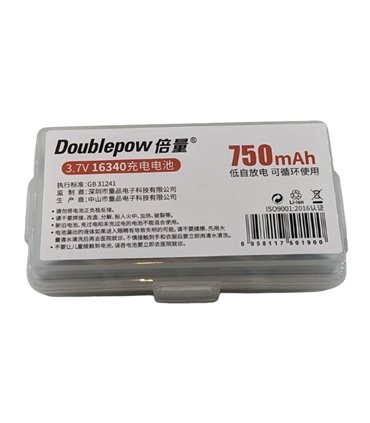 Аккумулятор LiIon Doublepow 16340 750mAh (20029)