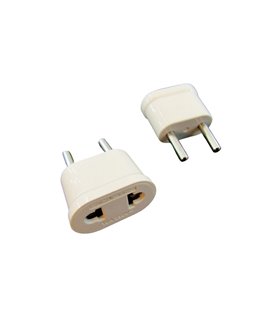 Переходник под евро для розетки белый 250V 10A (17394)