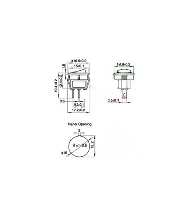Переключатель двойной KCD11 с водонепроницаемой крышкой (17184)