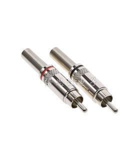 Пара штекеров AV-переходник RCA-штекер аудио и видео сигнал (17190)