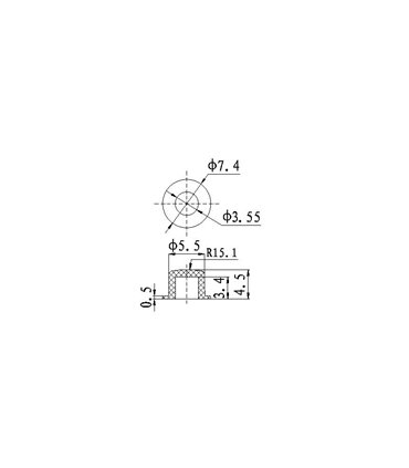 Насадка колпачек на тактовую кнопку 10шт (16819)