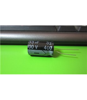 Конденсатор электролитический 400V 33uF (12650) Конденсатор электролитический 400V 33uF (12650)