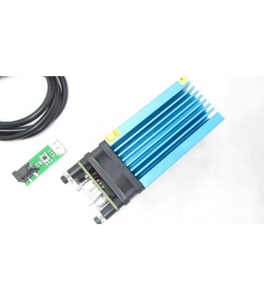 Лазерный модуль с драйвером и вентилятором 3pin PWM 450nm 15W (15990)