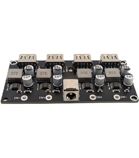 Модуль понижения напряжения DC QC2.0 QC3.0 4*USB DC 5.5*2.5мм 6-32V to 5V (19230) Модуль понижения напряжения DC QC2.0 QC3.0 4*USB DC 5.5*2.5мм 6-32V to 5V (19230)