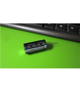 Электролитический конденсатор 450V 120uF 18*40мм (14270) Электролитический конденсатор 450V 120uF 18*40мм (14270)