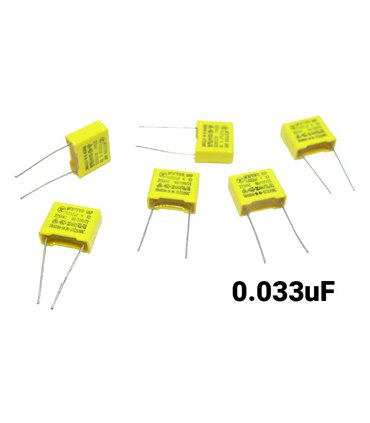 Защитный конденсатор X2 275V 333K 0.033uF 33nF 10*15мм (16376)