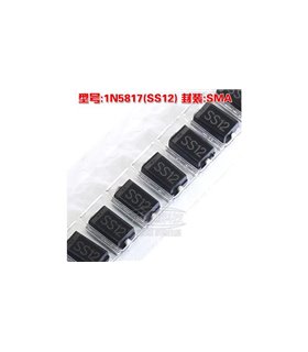 Диод Шоттки SS12 1N5817 1A 20V DO-214AC корпус SMD 10шт (15966)