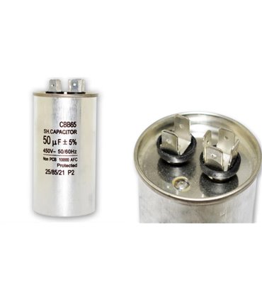 Конденсатор пусковой CBB65 50uF 450V (15456)