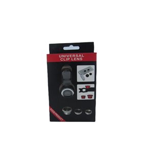 Набор линз для смартфона 3в1 на клипсе макро рыбий глаз (19019)