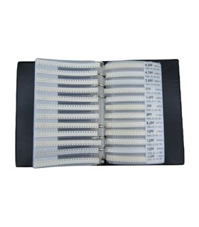 Набор SMD конденсаторов в книжке размер 0201 51 номинал по 50 штук (19016)