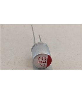 Конденсатор электролитический SMD YX 2200uF 6.3V (19425) Конденсатор электролитический SMD YX 2200uF 6.3V (19425)