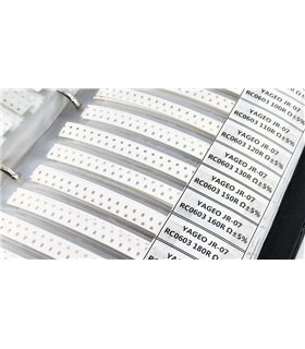 Набор резисторов SMD 0603 5% 170 видов по 50 штук в книжке (12944)