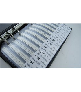 Набор конденсаторов SMD в книжке размер 0402 80 номиналов по 50 штук (19018)