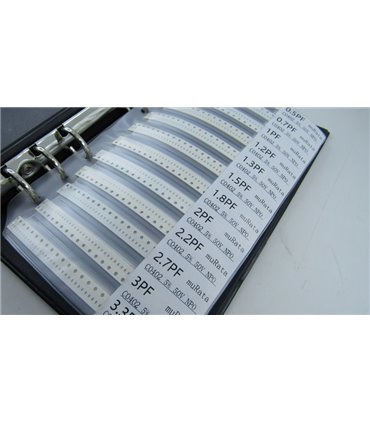 Набор конденсаторов SMD в книжке размер 0402 80 номиналов по 50 штук (19018)