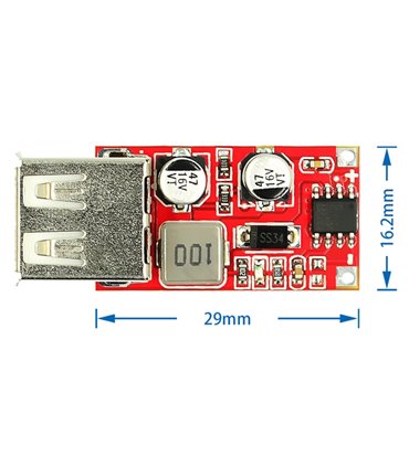 Понижающий преобразователь DC 9-24V до 5V DC-DC 3A USB (17530)