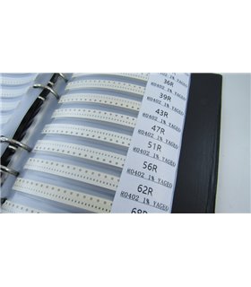 Набор SMD резисторов в книжке размер 0402 170 номиналов по 50 штук (19017)