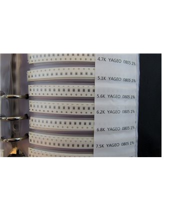 Набор SMD резисторов в книжке 0805 1% 0R-10M 170 видов по 50 штук (18339)