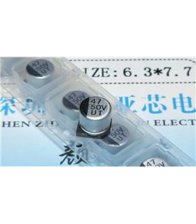 Электролитический конденсатор 50V 47uF SMD 6.3*7.7mm (14876) Электролитический конденсатор 50V 47uF SMD 6.3*7.7mm (14876)