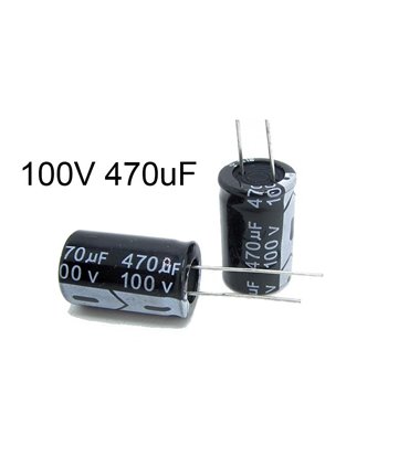 Электролитический конденсатор 100V 470uF 16*25mm (15103)