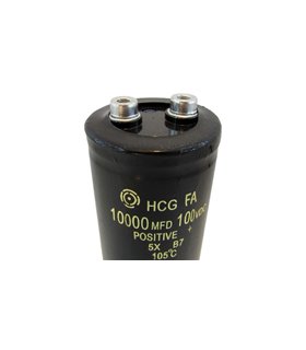 Электролитический конденсатор 100V 10000uF 106*50мм (18081) Электролитический конденсатор 100V 10000uF 106*50мм (18081)