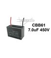 Конденсатор пусковой CBB61 7uF 450V (15464) Конденсатор пусковой CBB61 7uF 450V (15464)