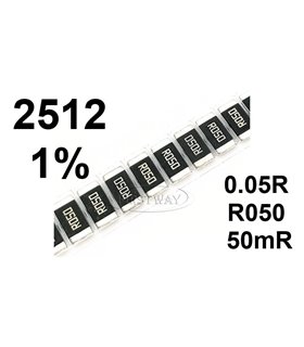 Резистор шунт SMD 2512 0.05R R050 50mR 50мОм 1% 1W (15437)