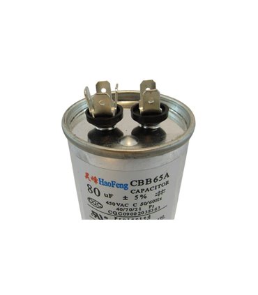 Пусковой конденсатор CBB65A 450VAC 80uF 126*50мм (18086)