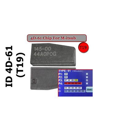 Транспондер иммобилайзера ID 4D-61 T19 чип ключей Mitsubishi (15637)